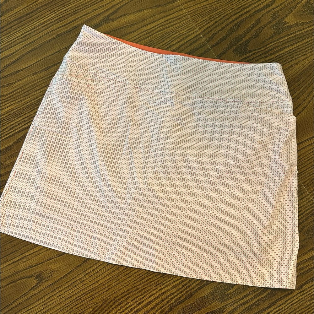 Women's White and Coral Skort